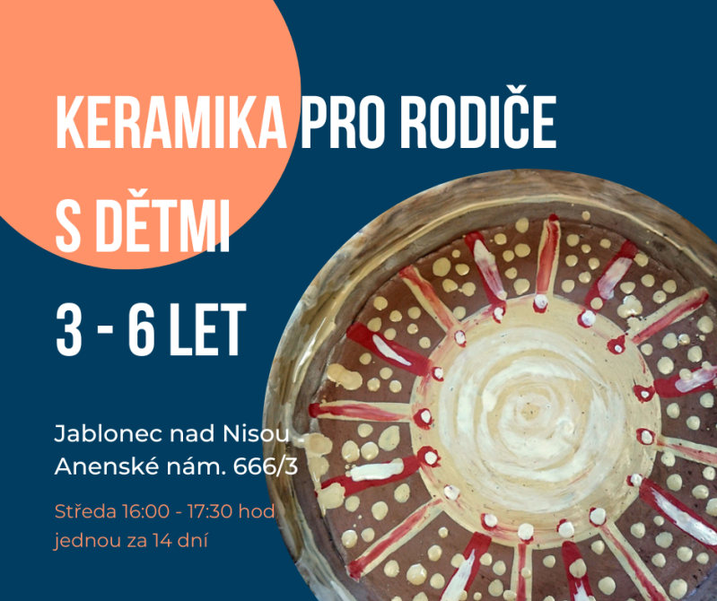Keramika pro rodiče s dětmi 3 - 6 let, středa 16:00 - 17:30 hod